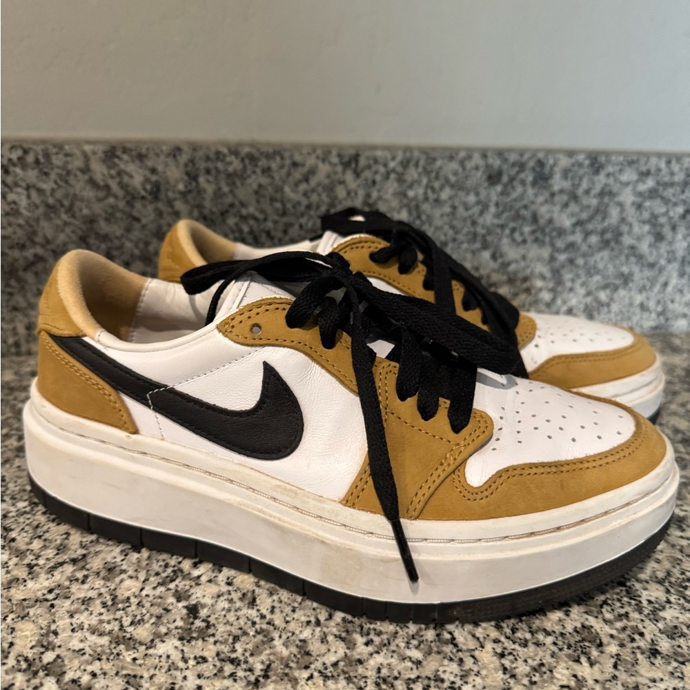 Nike White and Tan Sneakers